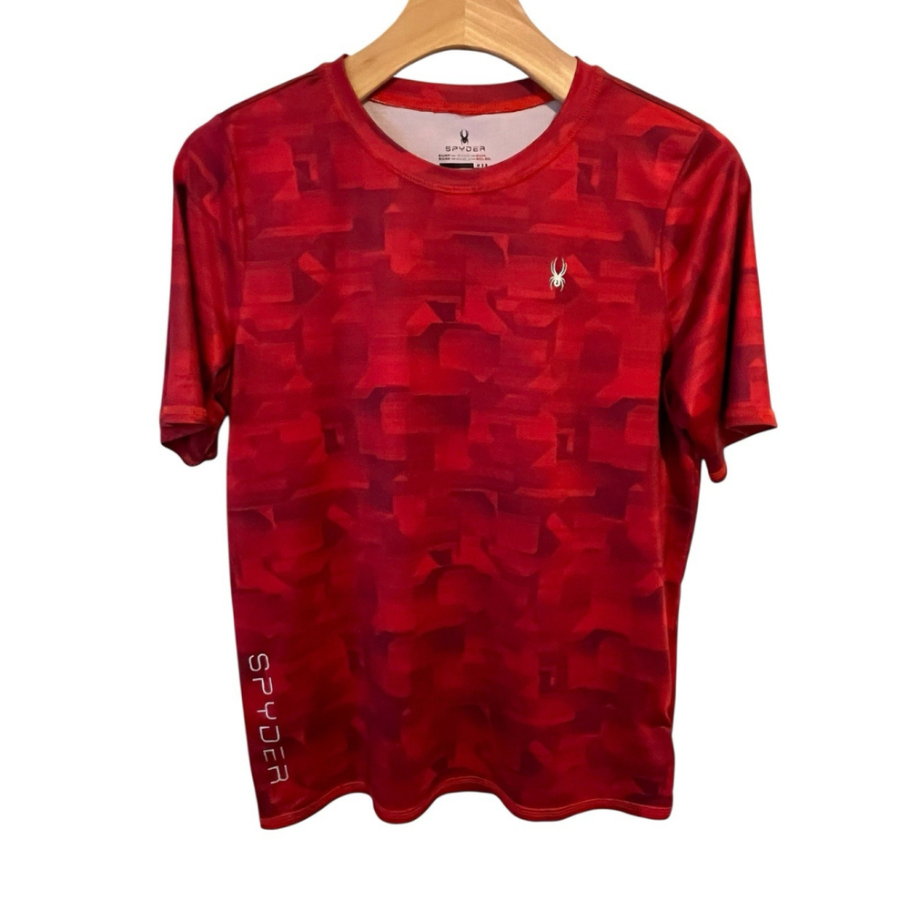 Spyder T Shirt Youth Boys Size XL Red Short Sleeve Tee